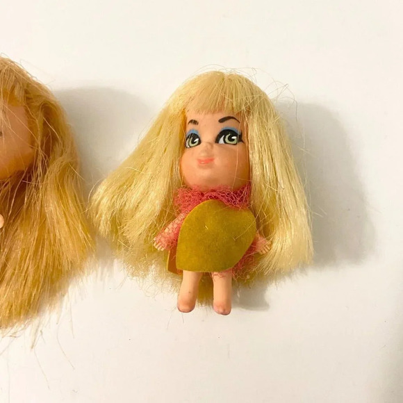 Vintage Liddle Kiddle Laffy Lemon Doll and Unmarked Miniature 2 Inch Doll - Picture 3 of 16